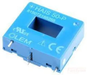 HAIS 200-P, O/L Hall Effect Current Sensor, 200 Amp, Vref 0-5V Output, PCB Mount, 15x8mm sqr, X = 1%