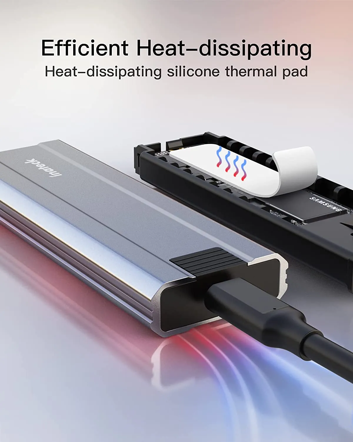 Hard Drive Enclosure for M.2 NVMe & SATA with USB 3.2 & 10Gbps Transmission, FE2026