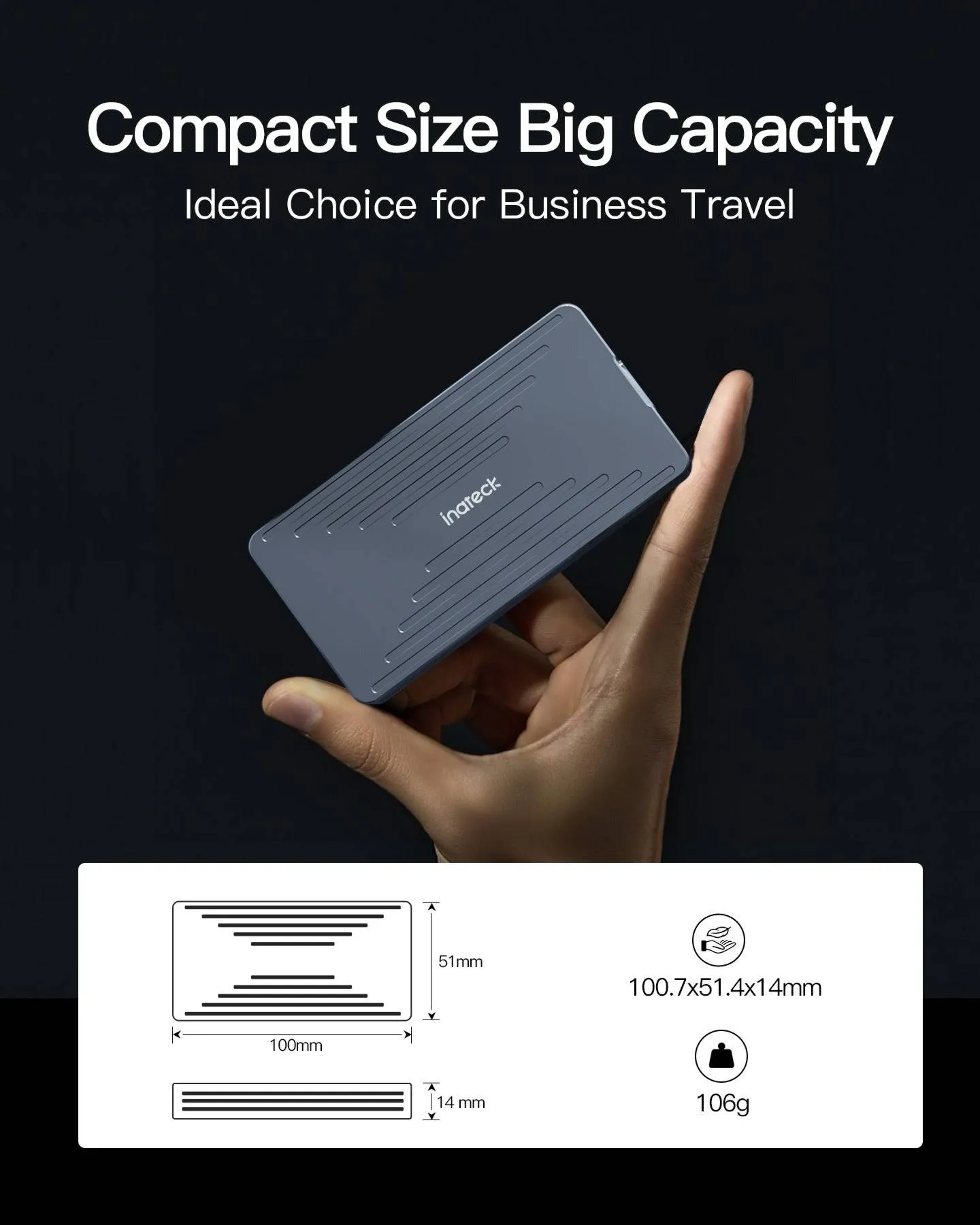 Hard Drive Enclosure for M.2 NVMe with USB 4.0 & 40 Gbps Transmission, FE2028