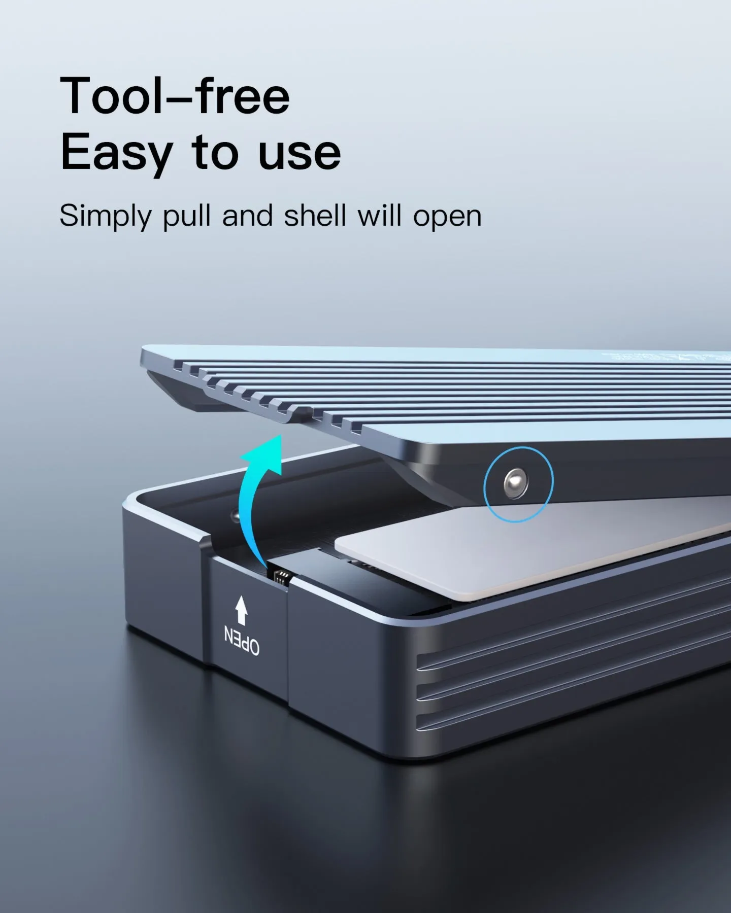 Hard Drive Enclosure for M.2 NVMe with USB 4.0 & 40 Gbps Transmission, FE2028