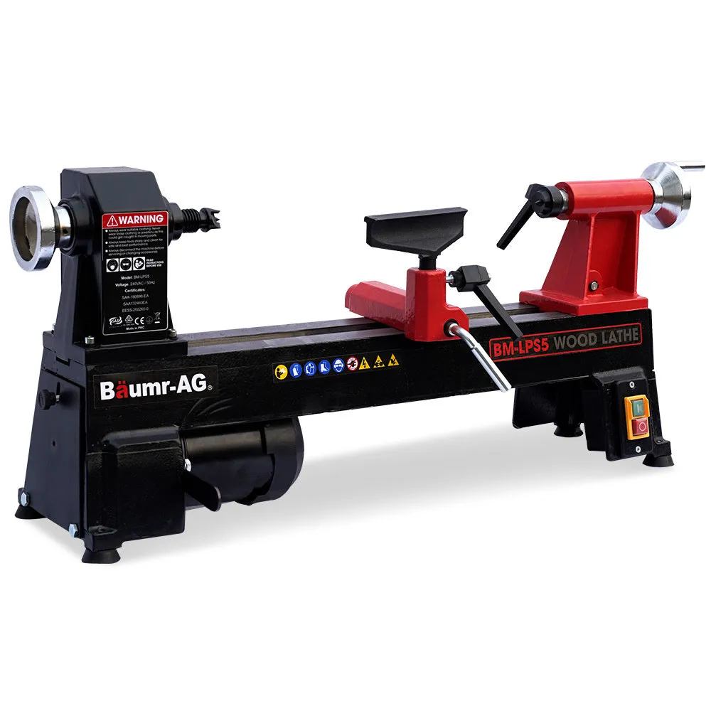 Heavy Duty Wood Lathe 450mm 400W 5-Speed Cast Iron Baumr-AG