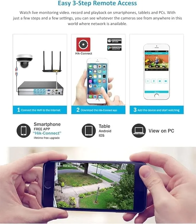 Hikvision ERI-K108-P8-2TB 8 Channel PoE 4K Network Video Recorder 2TB Storage Pre-Installed, Original US Version