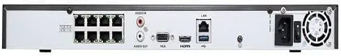 Hikvision ERI-K108-P8-2TB 8 Channel PoE 4K Network Video Recorder 2TB Storage Pre-Installed, Original US Version