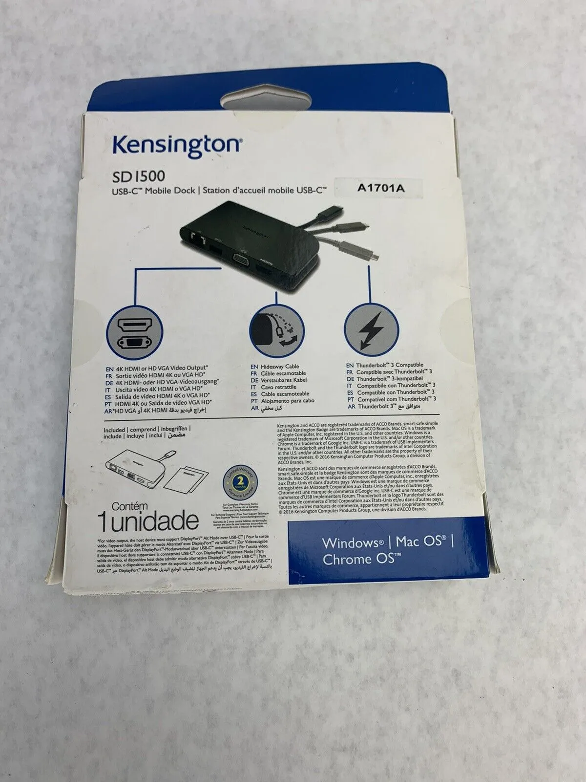 Kensington SD 1500 USB-C Mobile Dock Station 4k