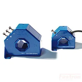 LA 205-S/SP6, C/L Hall Effect Current Sensor, 200 Amp, 100mA Output, 23 x 18mm Aperture,  /-12..18V Supply, Panel Mount, X = 0.8%