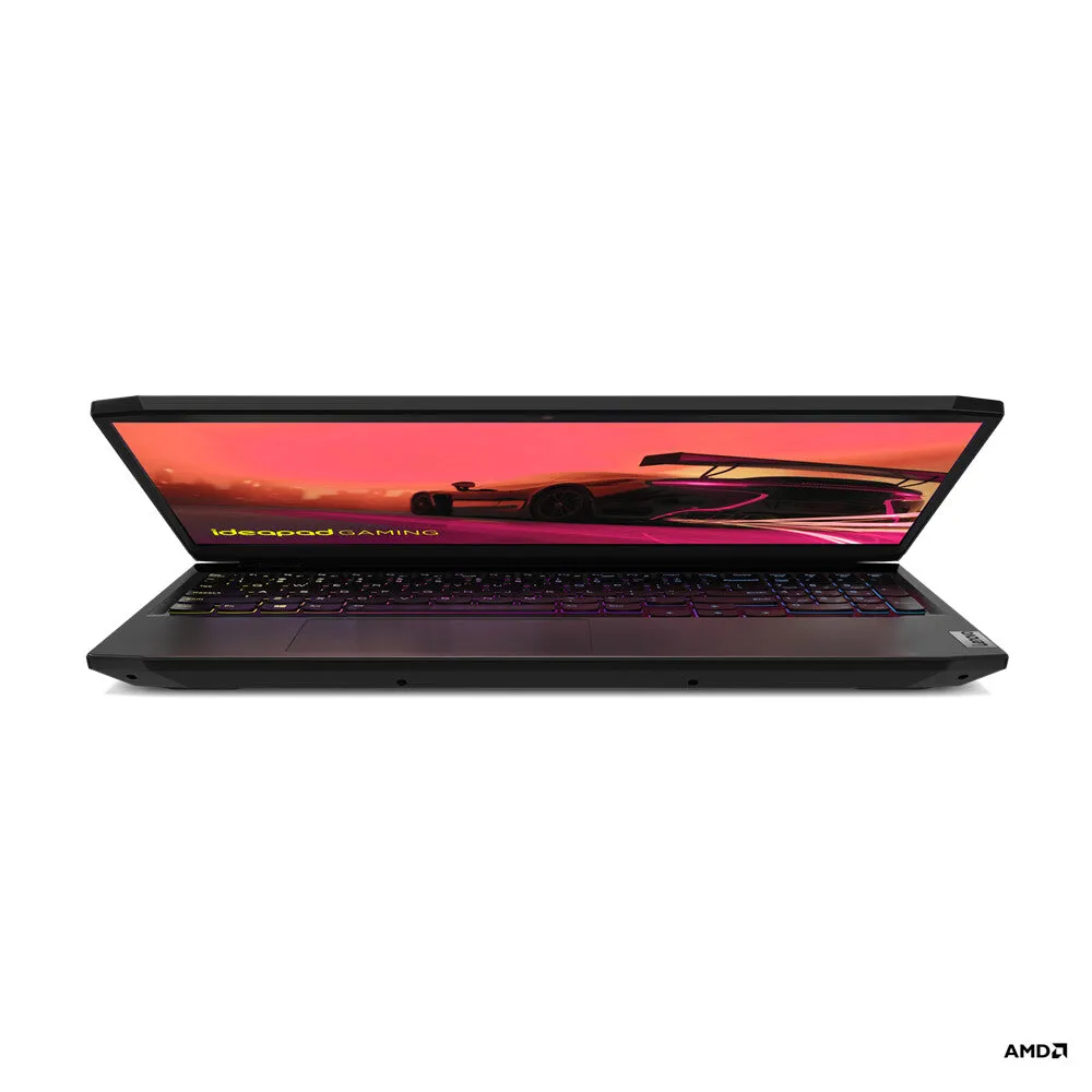 Lenovo IdeaPad Gaming 3 AMD Ryzen™ 5 5600H Laptop 39.6 cm (15.6") Full HD 8 GB DDR4-SDRAM 512 GB SSD NVIDIA GeForce RTX 3050 Wi-Fi 6 (802.11ax) Windows 10 Home Black