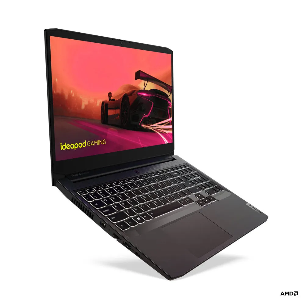 Lenovo IdeaPad Gaming 3 AMD Ryzen™ 5 5600H Laptop 39.6 cm (15.6") Full HD 8 GB DDR4-SDRAM 512 GB SSD NVIDIA GeForce RTX 3050 Wi-Fi 6 (802.11ax) Windows 10 Home Black