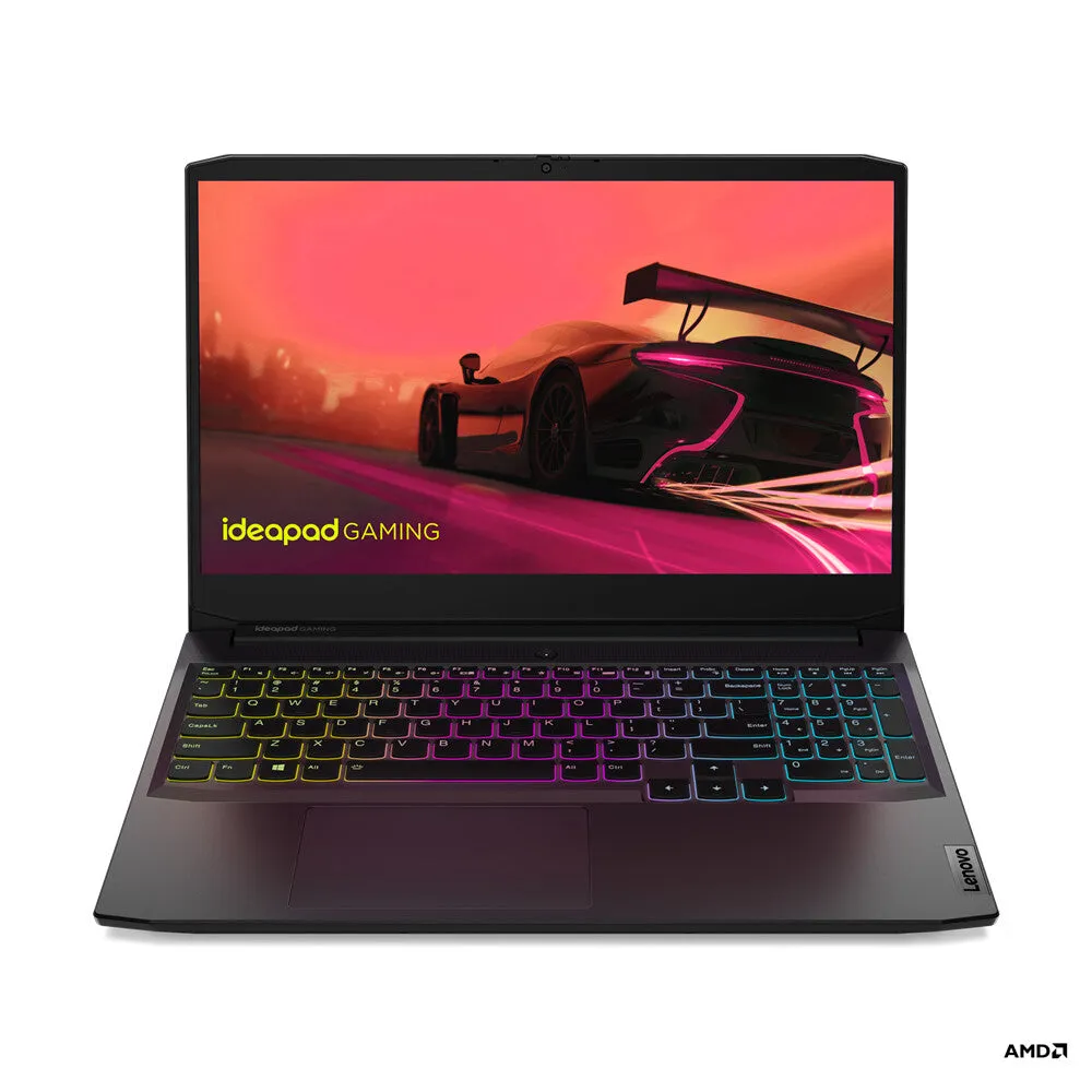 Lenovo IdeaPad Gaming 3 AMD Ryzen™ 5 5600H Laptop 39.6 cm (15.6") Full HD 8 GB DDR4-SDRAM 512 GB SSD NVIDIA GeForce RTX 3050 Wi-Fi 6 (802.11ax) Windows 10 Home Black