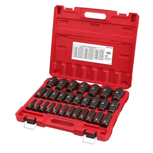 Milwaukee 49-66-7015 Impact Duty™ 1/2" Drive Metric Deep 6 Point, 8MM-36MM, 29pc