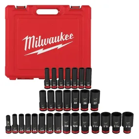 Milwaukee SHOCKWAVE Impact Duty 49-66-7016 Socket Set, Chrome Molybdenum Steel, 1/SET :SET: QUANTITY: 1