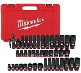 Milwaukee SHOCKWAVE Impact Duty Series 49-66-7009 Socket Set, Steel, Specifications: 3/8 in Drive :SET: QUANTITY: 1