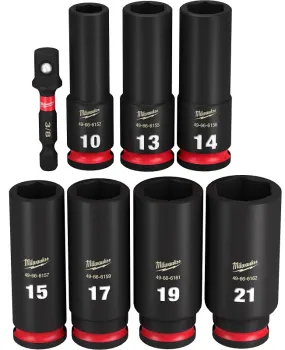 Milwaukee SHOCKWAVE Impact Duty Series 49-66-7021 Socket Set, Steel, Specifications: 3/8 in Drive :SET: QUANTITY: 1