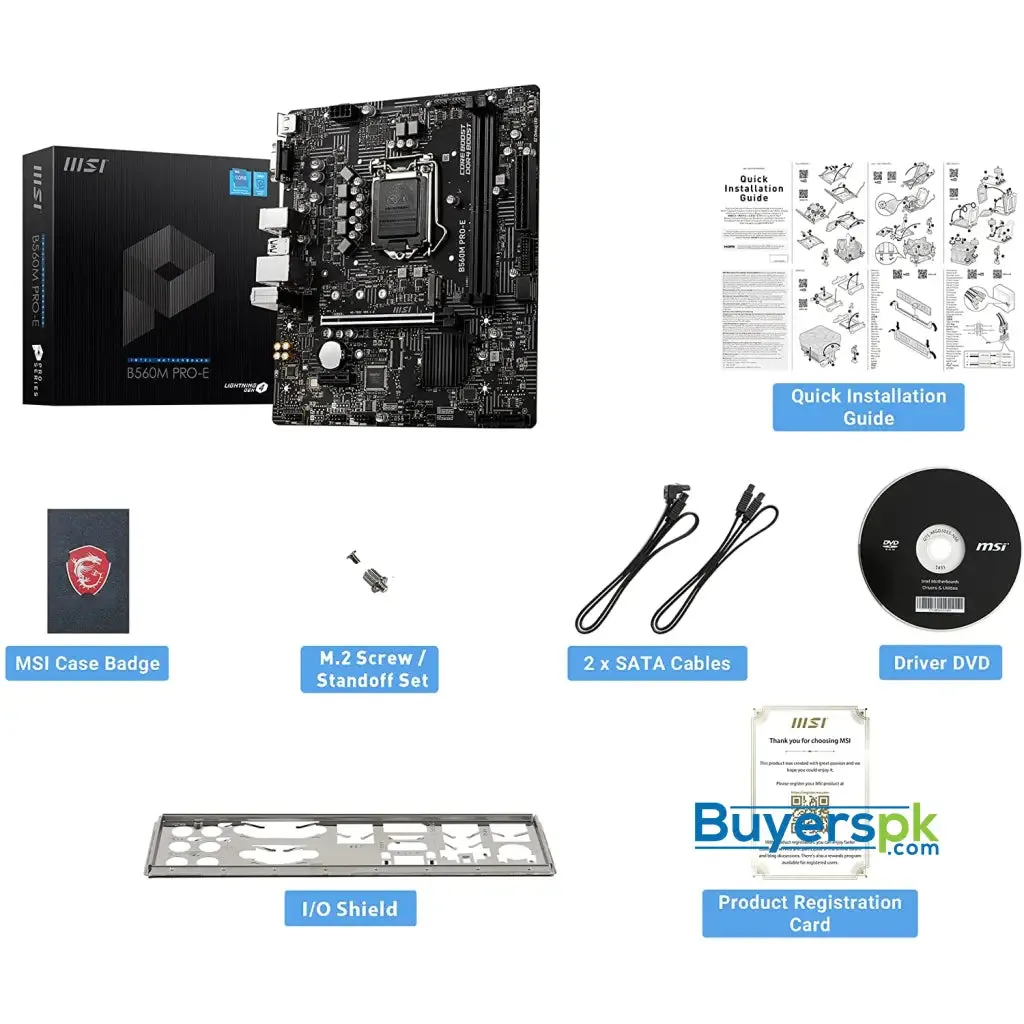 Msi B560m Pro e Motherboard