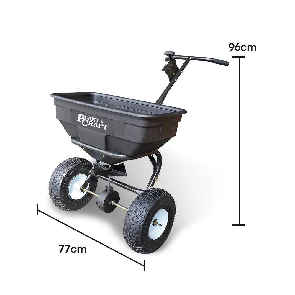 Non-Toxic 60L Walk Behind Broadcast Spreader with Flow Adjustment - PlantCraft