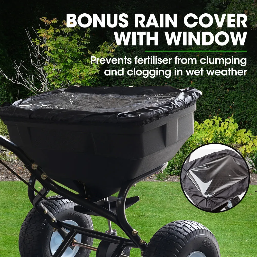 Non-Toxic 60L Walk Behind Broadcast Spreader with Flow Adjustment - PlantCraft
