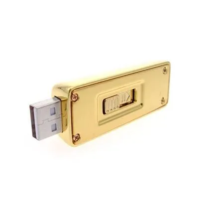 Novelty Gold Bar Bullion Shaped Premium Gold Bar USB Flash Drive