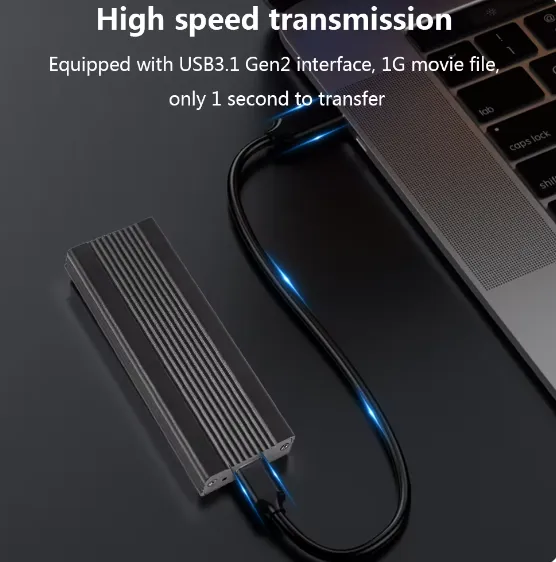NVMe PCIe to USB3.1 Adapter for M.2 SSDs