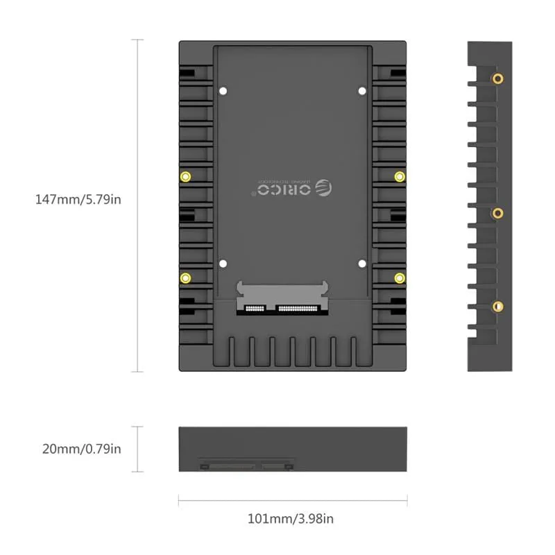 Orico 2.5 to 3.5 HDD|SSD Caddy - Black
