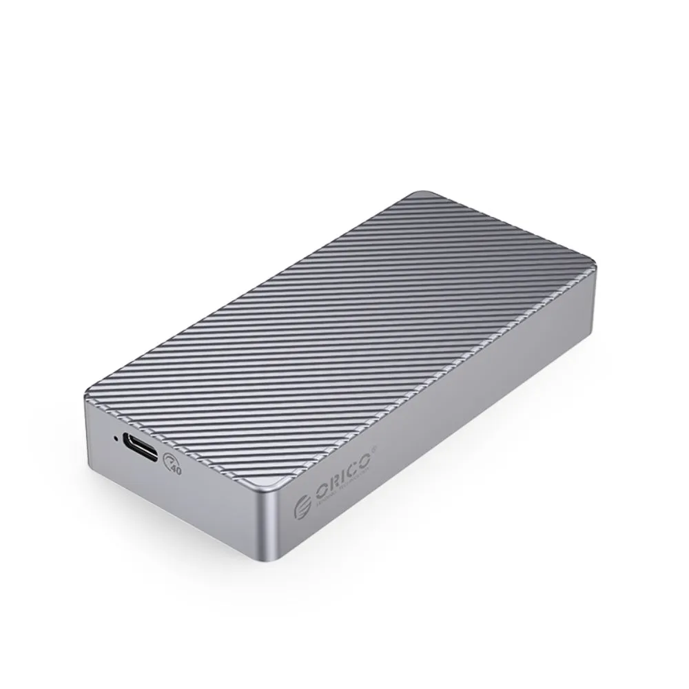 ORICO M.2 NVME SSD Solid State Drive Enclosure with USB 3.2 Gen2 Type-C Interface, 40Gbps Transfer Rate, 4TB Max Capacity with PCIe 3.0 and UASP TRIM Function for Smartphone PC Desktop Laptop | Gray, Rose Gold, Silver | M214C3-U4
