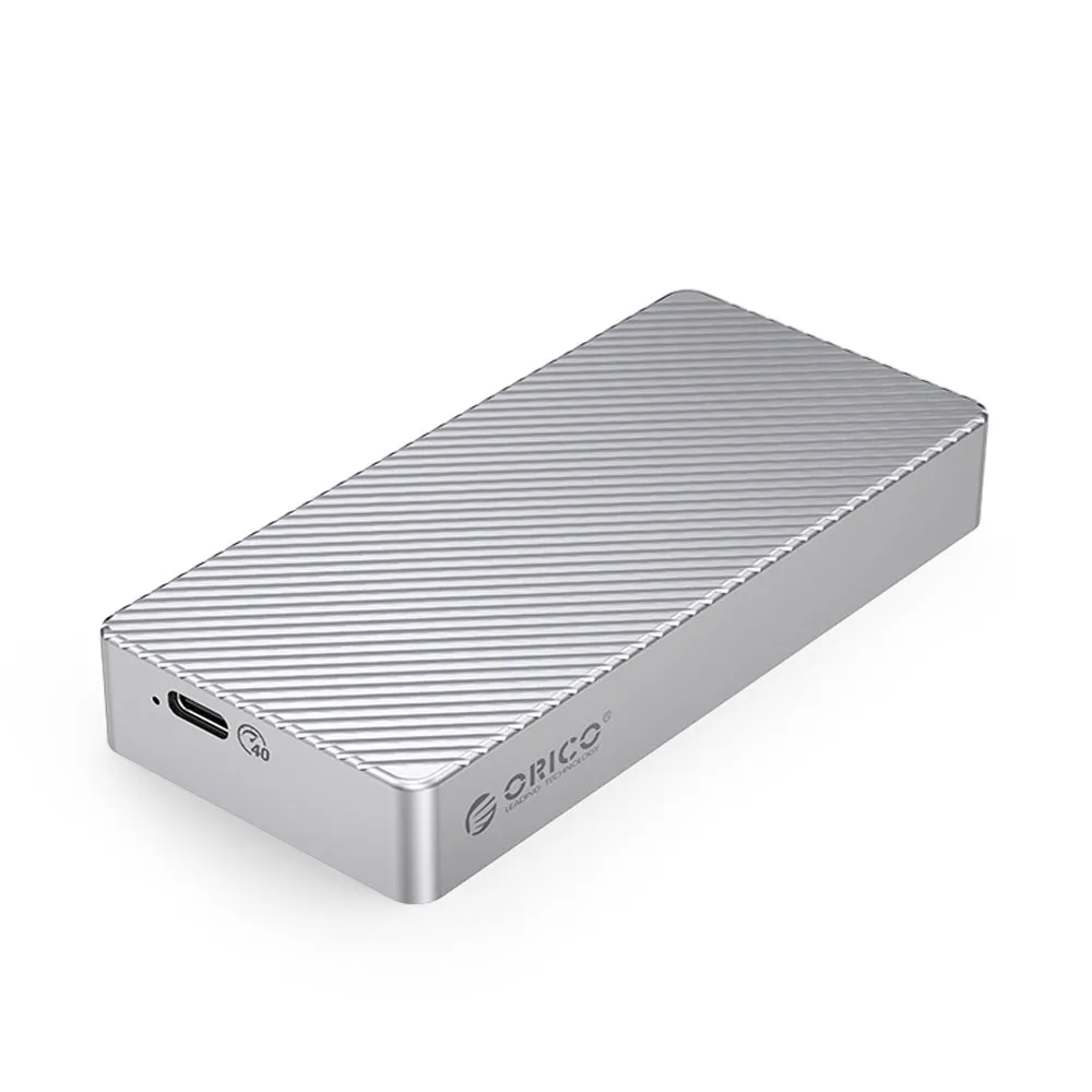 ORICO M.2 NVME SSD Solid State Drive Enclosure with USB 3.2 Gen2 Type-C Interface, 40Gbps Transfer Rate, 4TB Max Capacity with PCIe 3.0 and UASP TRIM Function for Smartphone PC Desktop Laptop | Gray, Rose Gold, Silver | M214C3-U4