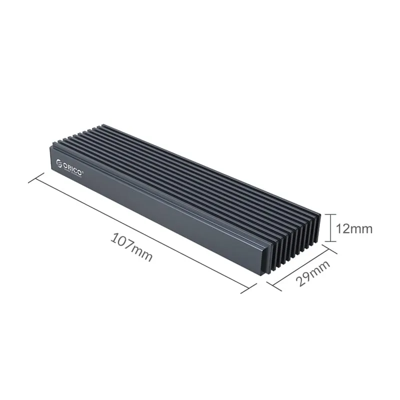 Orico M.2 Nvme/Non-Nvme|Type-C To Type-C/Usb Included|2Tb Max Ssd Enclosure - Grey