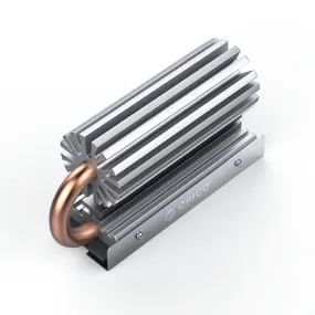 ORICO M2HS5 M.2 SSD Copper Aluminum Heatsink  with Fast Cooling Thermal Fin and Copper Pipe for Single and Double-Sided 2280 M.2 NVMe NGFF SATA SSD Solid State Drive, PC, Desktop Computer, CPU, Motherboard, Gaming Console