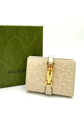 Ostrich GHW Jackie Compact Wallet