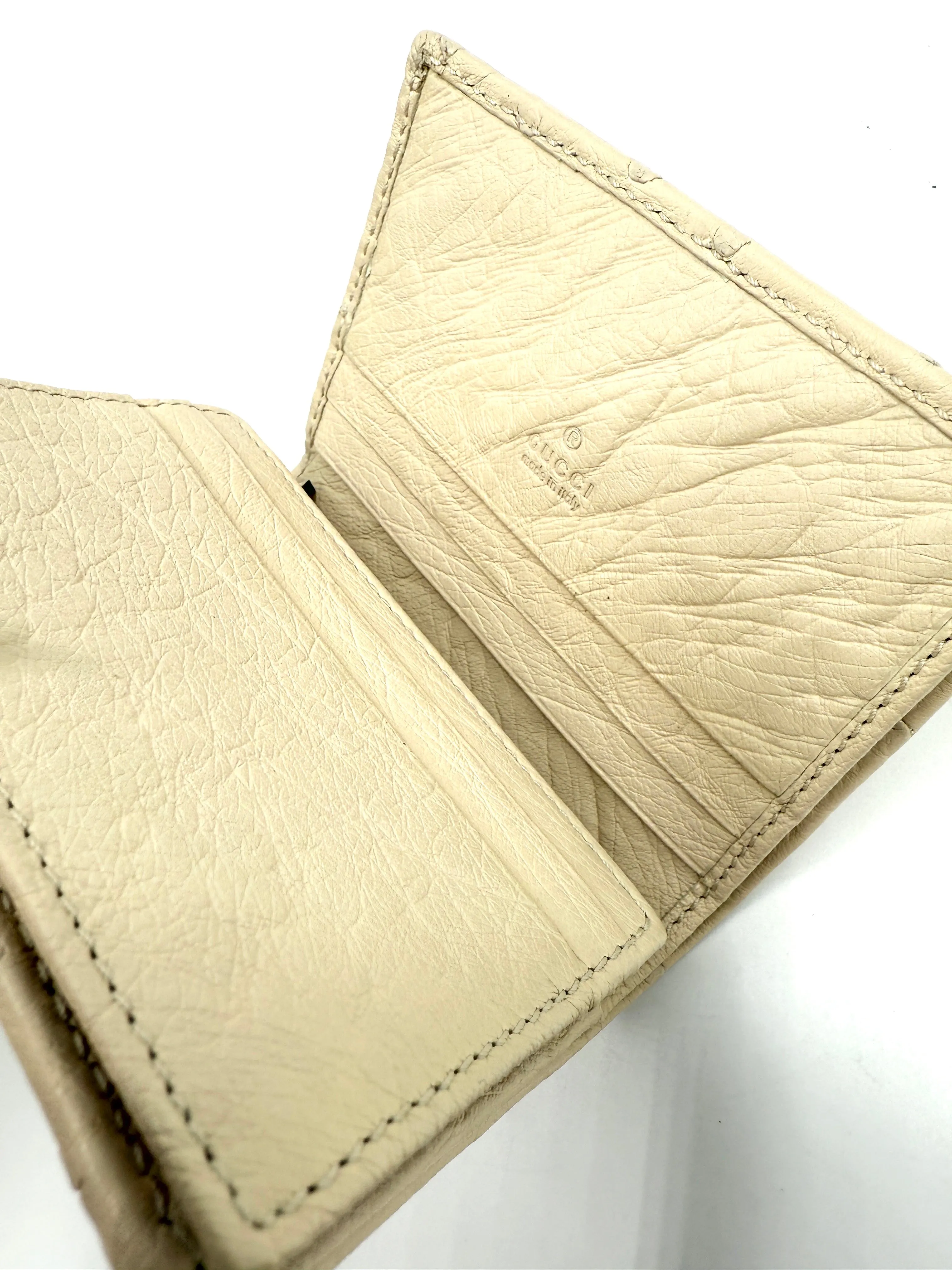 Ostrich GHW Jackie Compact Wallet