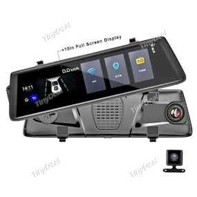 Phisung F900 10 inch Android Touch Screen Car DVR   Rear View Mirror Dual Lens Black Box FHD 1080P Remote Monitoring