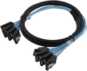 Pi ® (PiPlus®) High Speed 6Gbps 4pcs/Set Sata Cable SAS Cable for Server