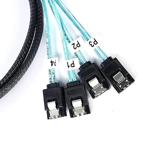 Pi ® (PiPlus®) High Speed 6Gbps 4pcs/Set Sata Cable SAS Cable for Server