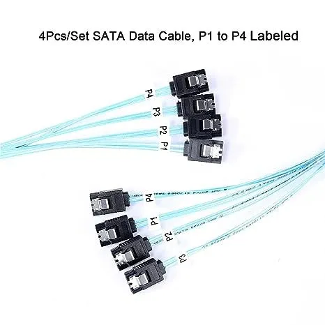 Pi ® (PiPlus®) High Speed 6Gbps 4pcs/Set Sata Cable SAS Cable for Server