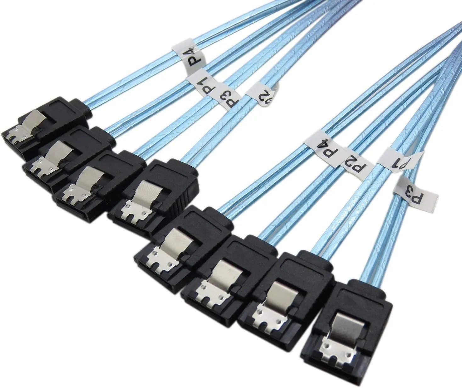 Pi ® (PiPlus®) High Speed 6Gbps 4pcs/Set Sata Cable SAS Cable for Server