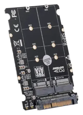 Pi ® (PiPlus®) M.2 NGFF SSD(Key M) Key B SSD to U.2 SFF-8639 Adapter
