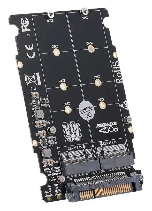 Pi ® (PiPlus®) M.2 NGFF SSD(Key M) Key B SSD to U.2 SFF-8639 Adapter