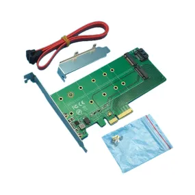 Pi ®(PiPlus®)PCIe x4 to NGFF (PCIe) SSD   SATA to NGFF (SATA) Card (3.3V, 12V) 1B1M
