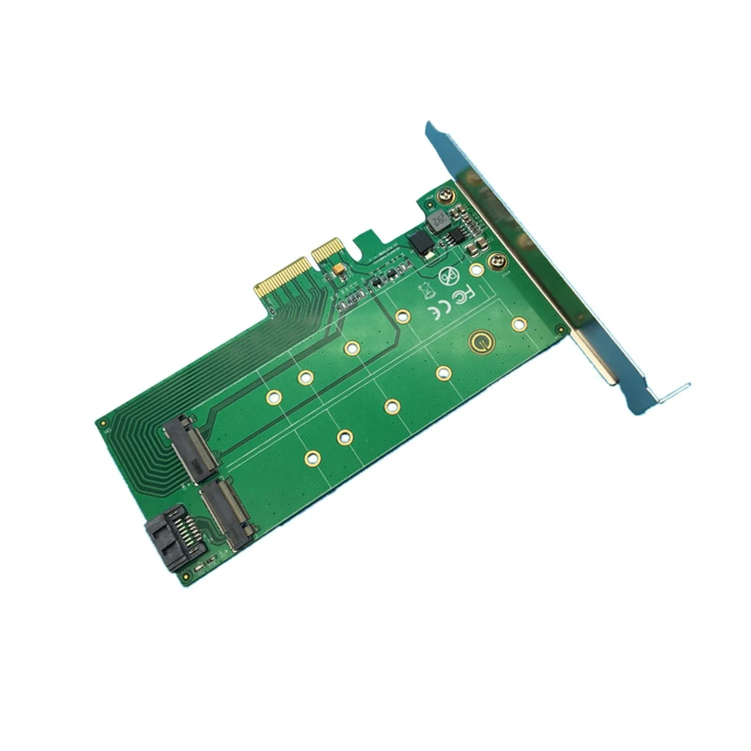 Pi ®(PiPlus®)PCIe x4 to NGFF (PCIe) SSD   SATA to NGFF (SATA) Card (3.3V, 12V) 1B1M