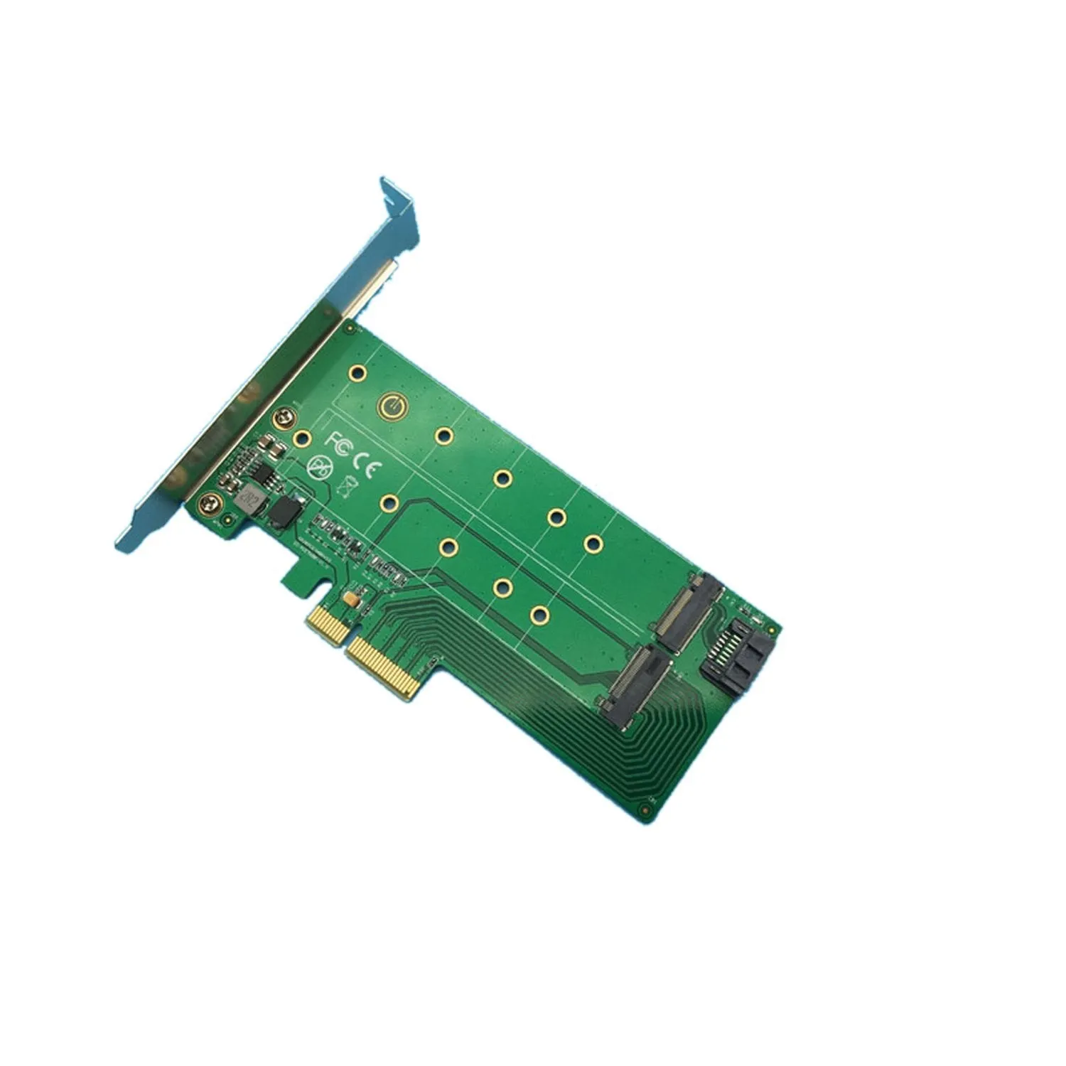 Pi ®(PiPlus®)PCIe x4 to NGFF (PCIe) SSD   SATA to NGFF (SATA) Card (3.3V, 12V) 1B1M