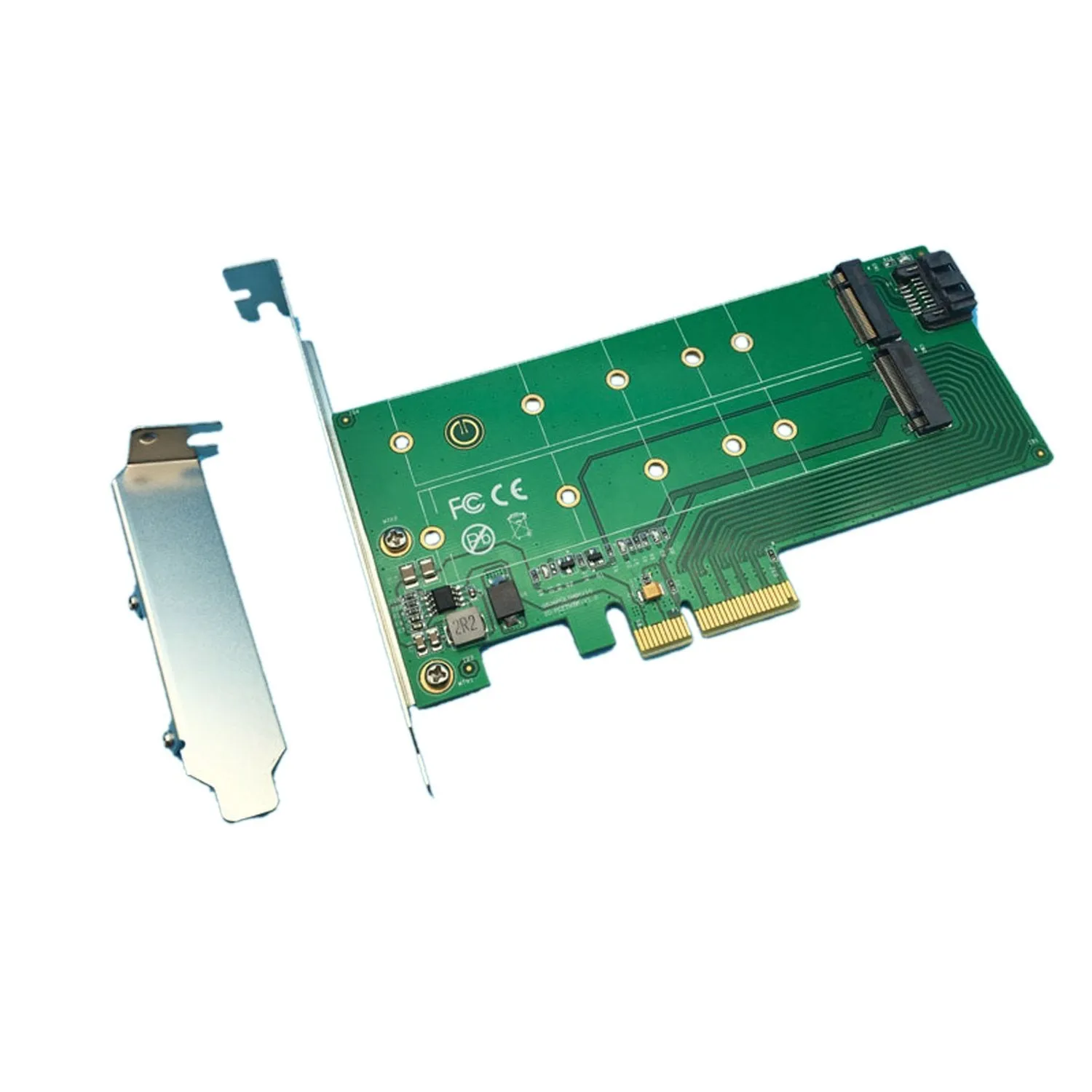 Pi ®(PiPlus®)PCIe x4 to NGFF (PCIe) SSD   SATA to NGFF (SATA) Card (3.3V, 12V) 1B1M
