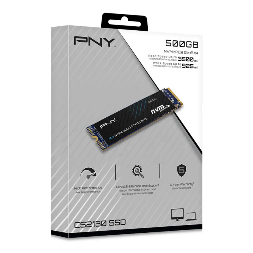 PNY Solid State Drive CS2130 SSD M.2 NVMe 500GB Memory