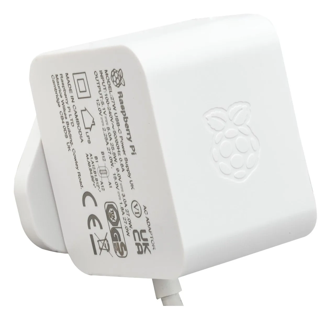Raspberry Pi Adaptor 27W USB-C Power Supply for PI 5