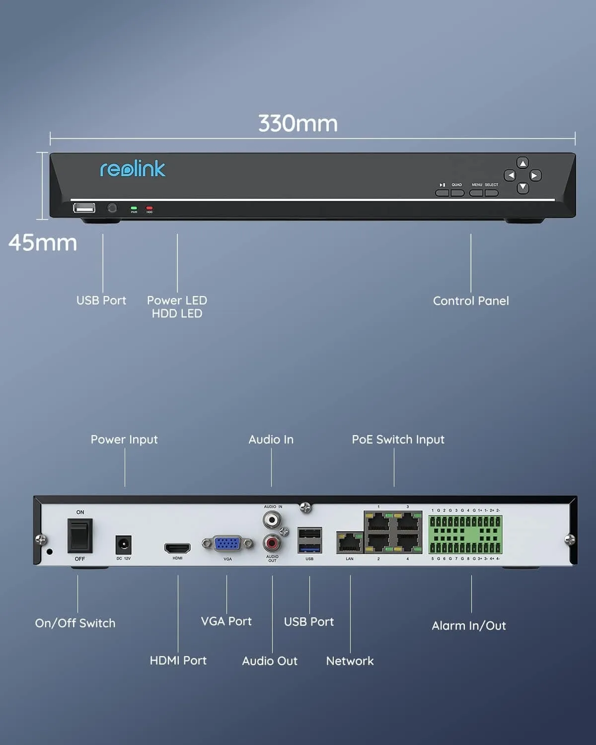 Reolink NVS36 PoE 36-Kanal-NVR