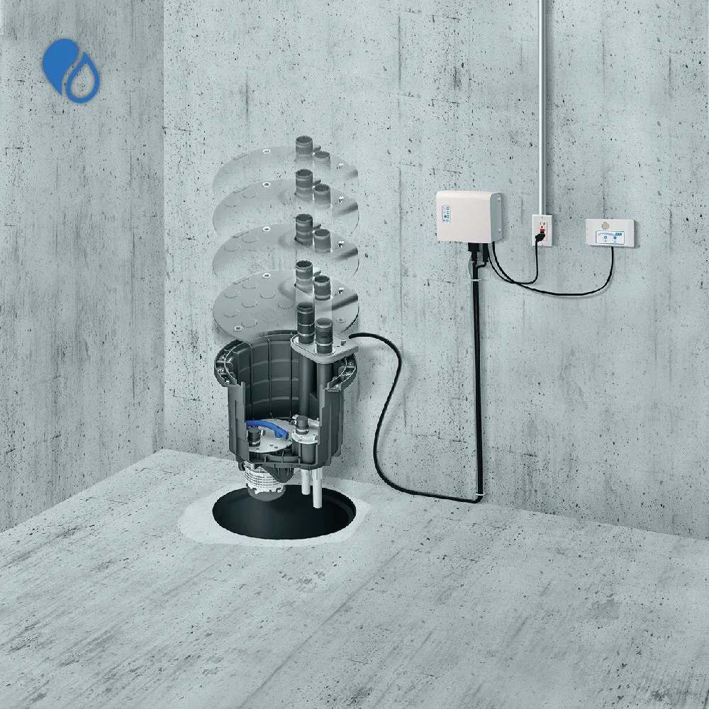 Saniflo 053 Sanipit 24 GR Retrofit 1HP Sewage Grinder System