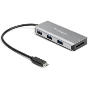 StarTech.com 3 Port USB C Hub with SD Card Reader - 3x USB-A & SD Slot - USB 3.2 Gen 2 10Gbps Type C Laptop Adapter Hub - Bus Powered - USB 3.1 Type C - External - 3 USB Port(s) - 3 USB 3.1 Port(s) - UASP Support - Linux, Mac, PC
