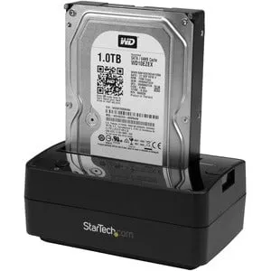 StarTech.com Drive Dock SATA/600 - USB 3.1 Type B, eSATA Host Interface - UASP Support External - Black - Hot Swappable Bays - 1 x Total Bay - 1 x 2.5"/3.5" Bay - Plastic