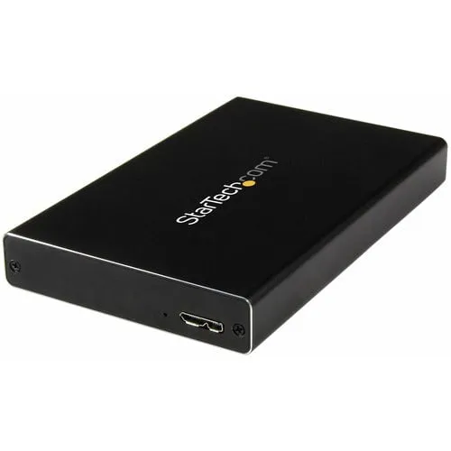StarTech.com Drive Enclosure SATA/600 - USB 3.0 Black - Turn a 2.5" SATA III or IDE HDD / SSD into an external hard drive that connects to your computer through USB 3.0 with UASP - 2.5" hard drive enclosure