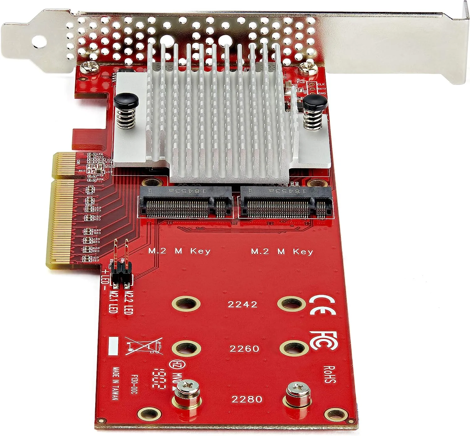 StarTech.com x8 PCI Express to Dual M.2 PCIe SSD Adapter Card