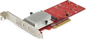 StarTech.com x8 PCI Express to Dual M.2 PCIe SSD Adapter Card