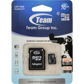 Team Group Memory Card Micro Sdhc 16Gb Class 10