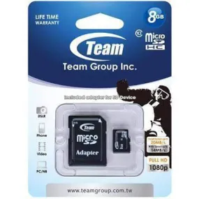 Team Group Memory Card Micro Sdhc 8Gb Class 10